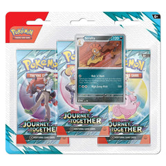 Pokémon Journey Together blister with triple booster packs for exciting pulls.