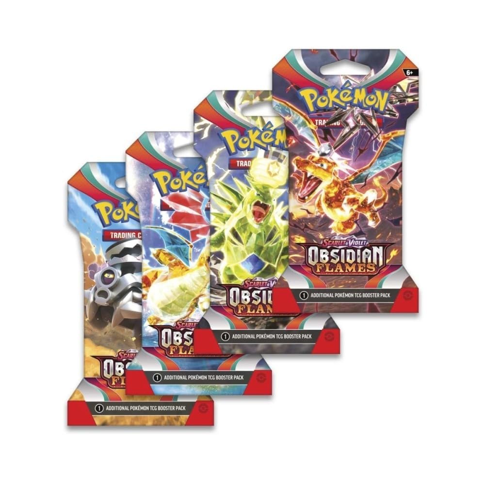 Pokémon Scarlet Violet Obsidian Flames sleeved boosters eight-pack for collectors.