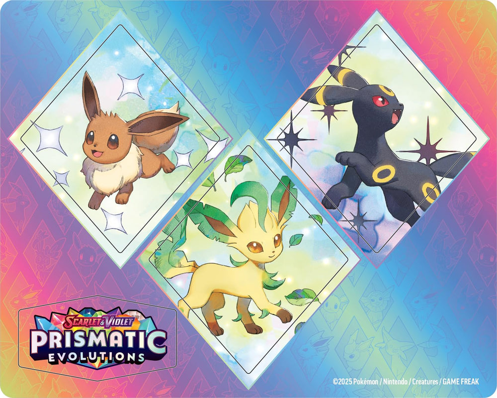 Third booster pack from Pokemon Prismatic Evolutions hints at colorful, high-energy card reveals.
