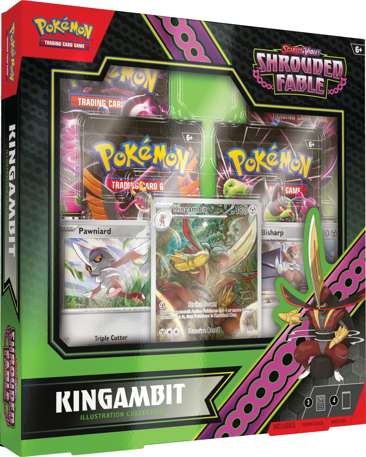 Pokémon Kingambit Illustration Rare Box showcases vibrant art for collectors and players.