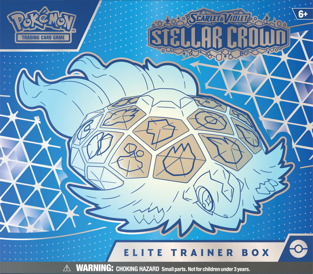 Pokemon Stellar Crown booster packs for exciting card pulls and collection.
