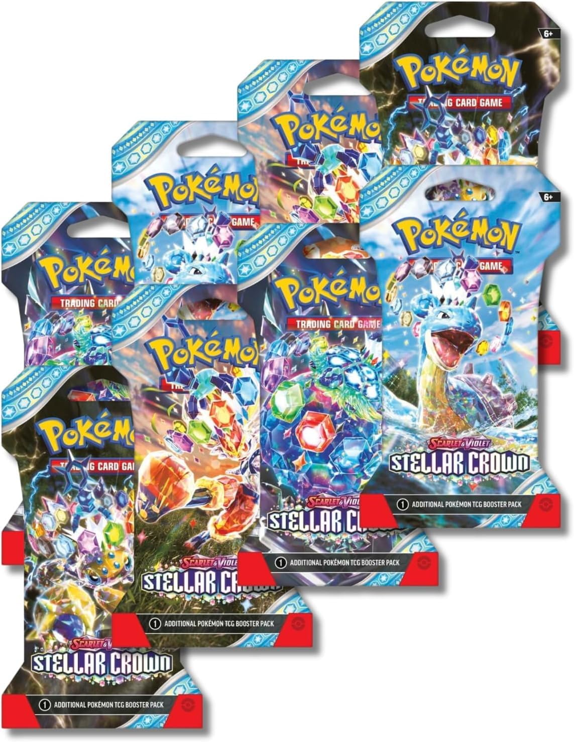 Pokémon Scarlet & Violet Stellar Crown booster contents with random cards, great for expanding your collection.