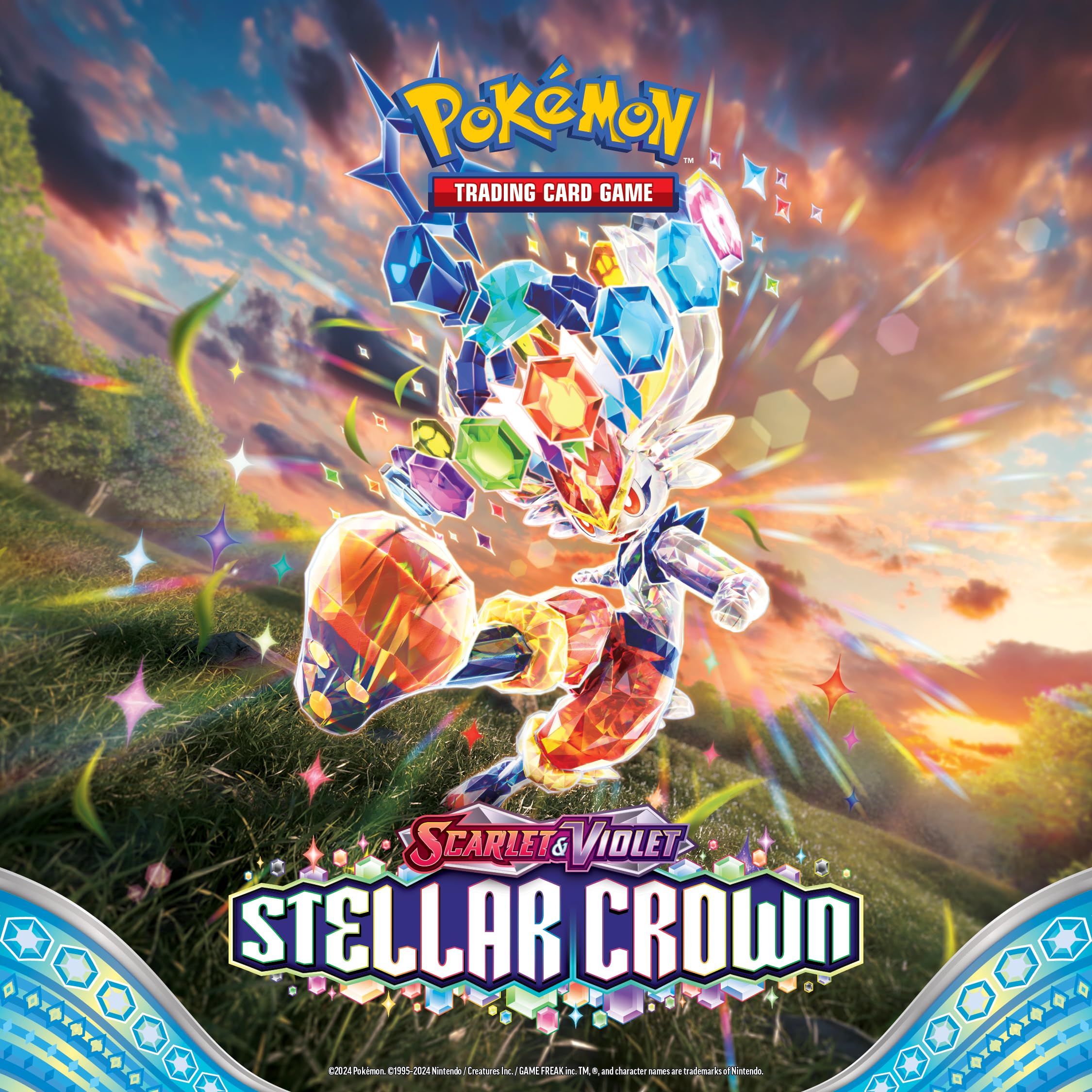 Promo imagery highlights new Stellar Tera Pokémon ex within the set.
