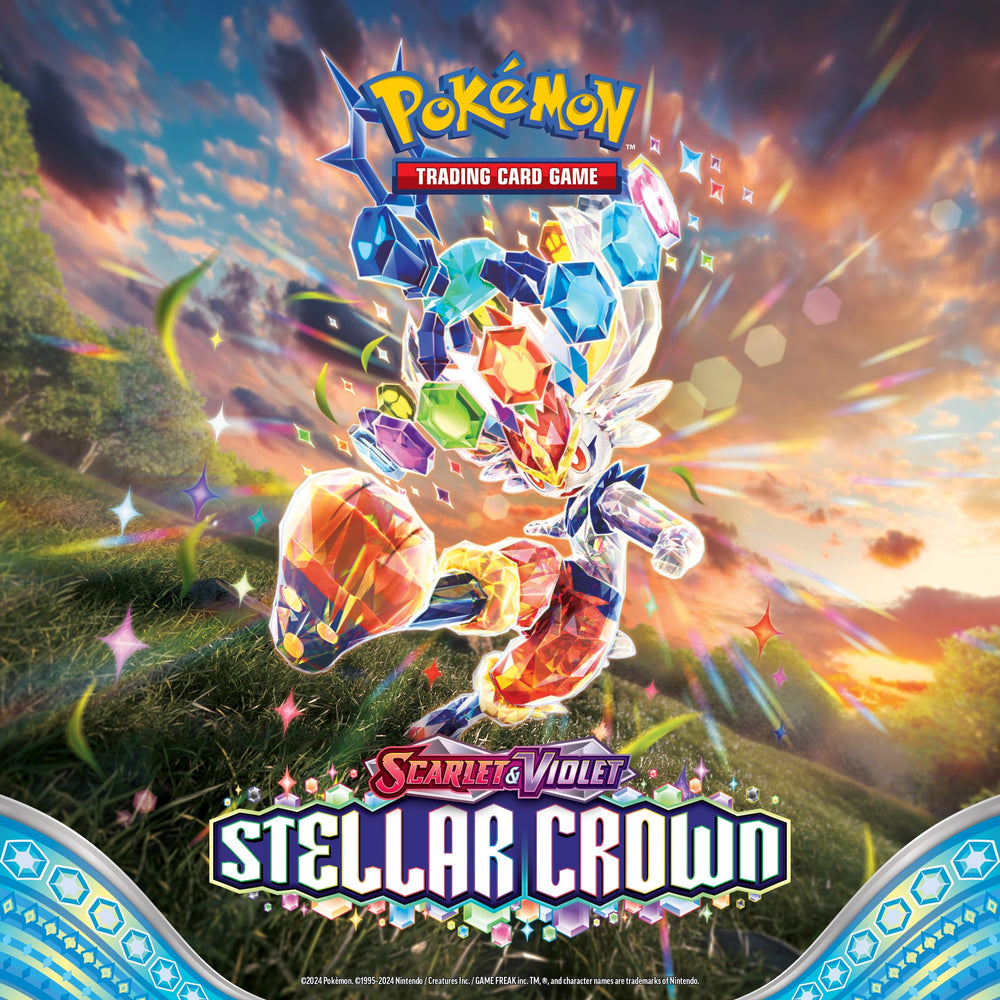 Promo imagery highlights new Stellar Tera Pokémon ex within the set.