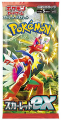 Pokémon Scarlet and Violet SV1S booster pack with Scarlet ex card for exciting card play