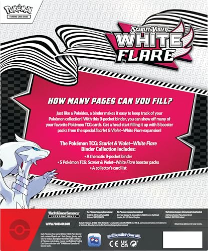 Pokémon Scarlet & Violet White Flare booster packs front shows excitement and variety.