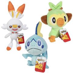 Pokemon Scorbunny 8in plush for cozy bedtime cuddles.