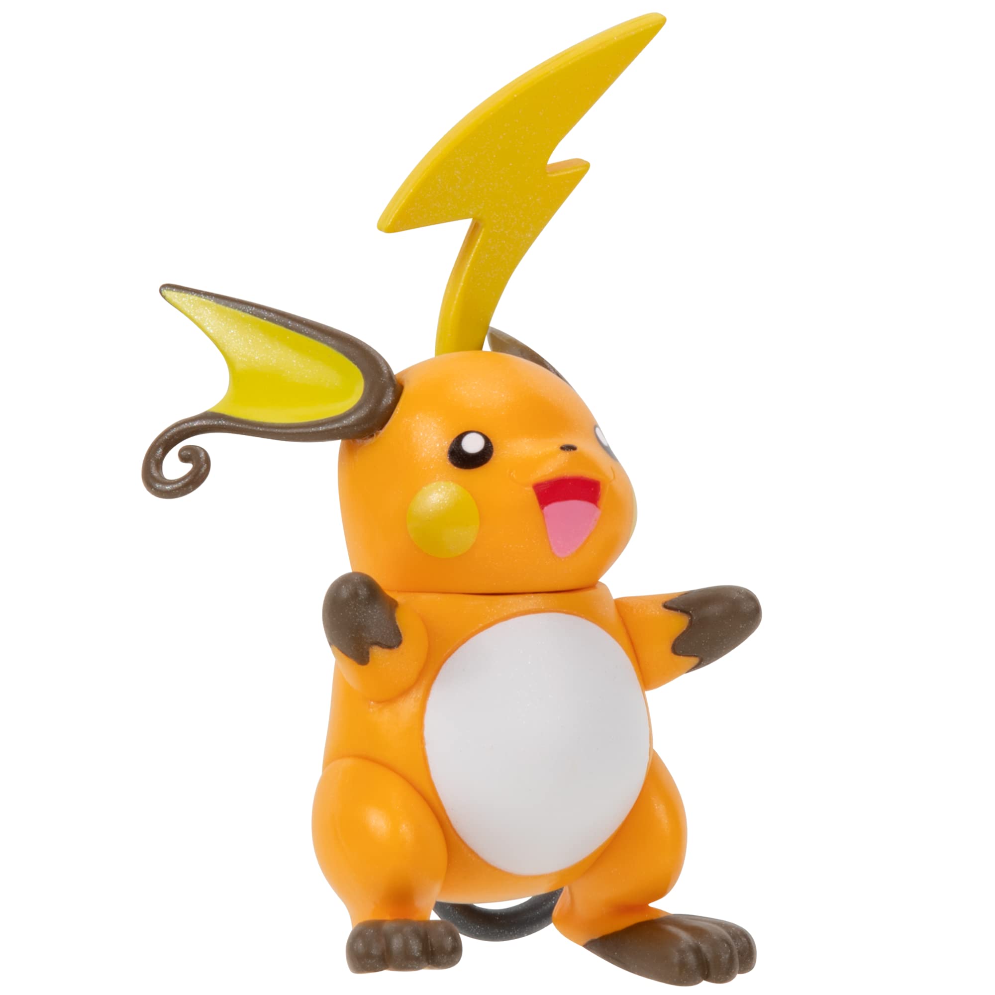 Pokémon Select Evolution Raichu 3-inch figure with articulated limbs for action poses.