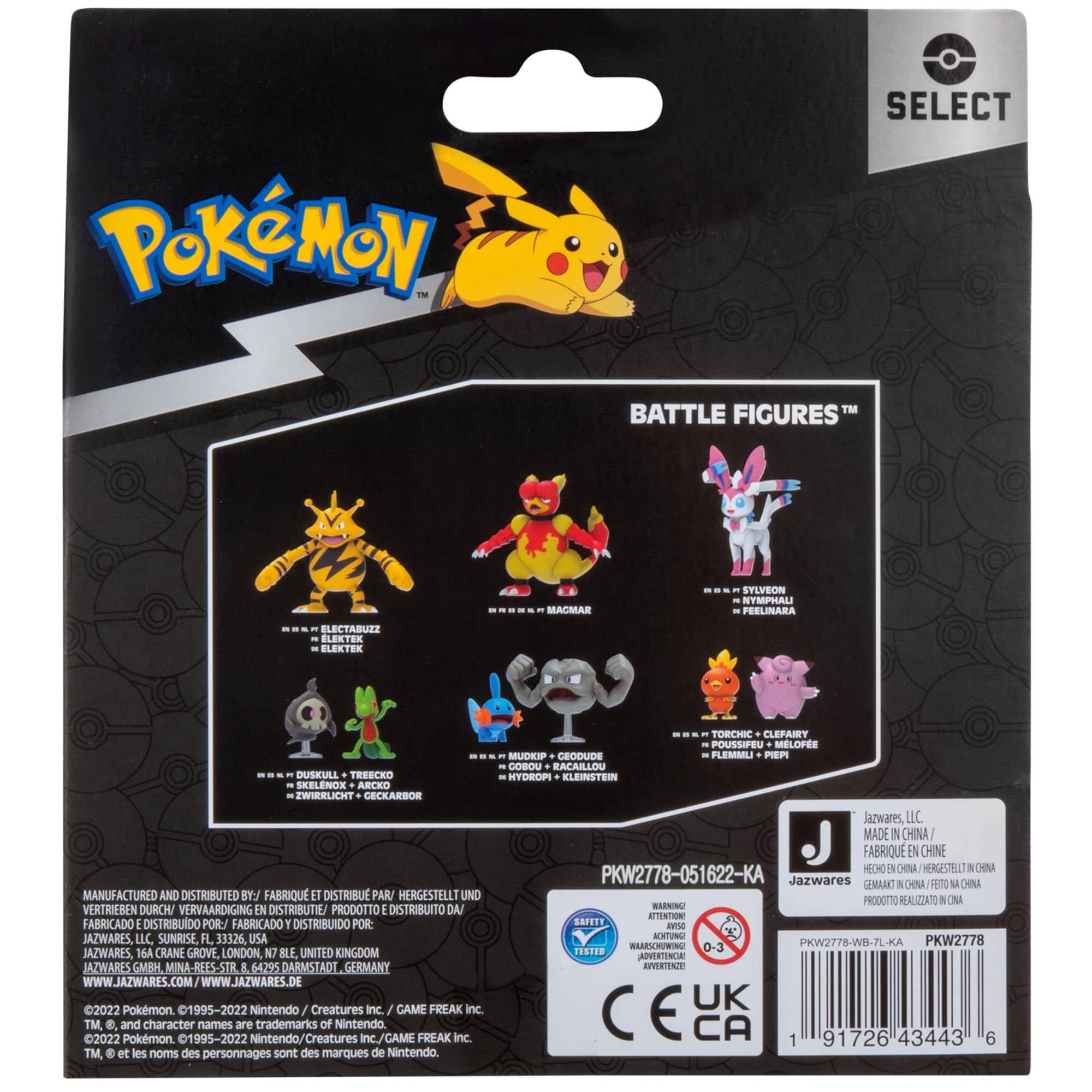 Pokémon Select Evolution shelf-display ready figures for compact setups.