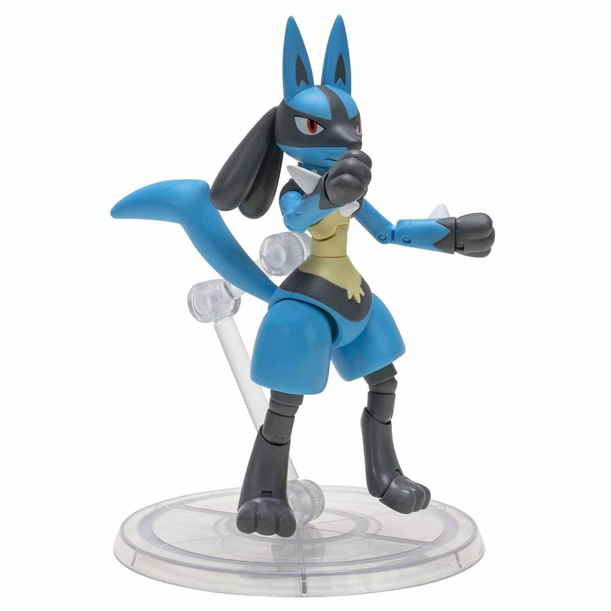 Pokemon Lucario packaging in black and silver enhances display and gifting appeal.