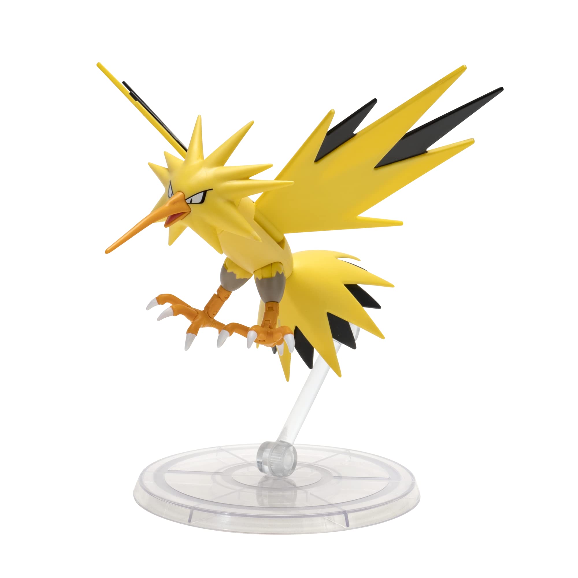 Pokémon Zapdos 6-inch articulated figure front view for dynamic display.