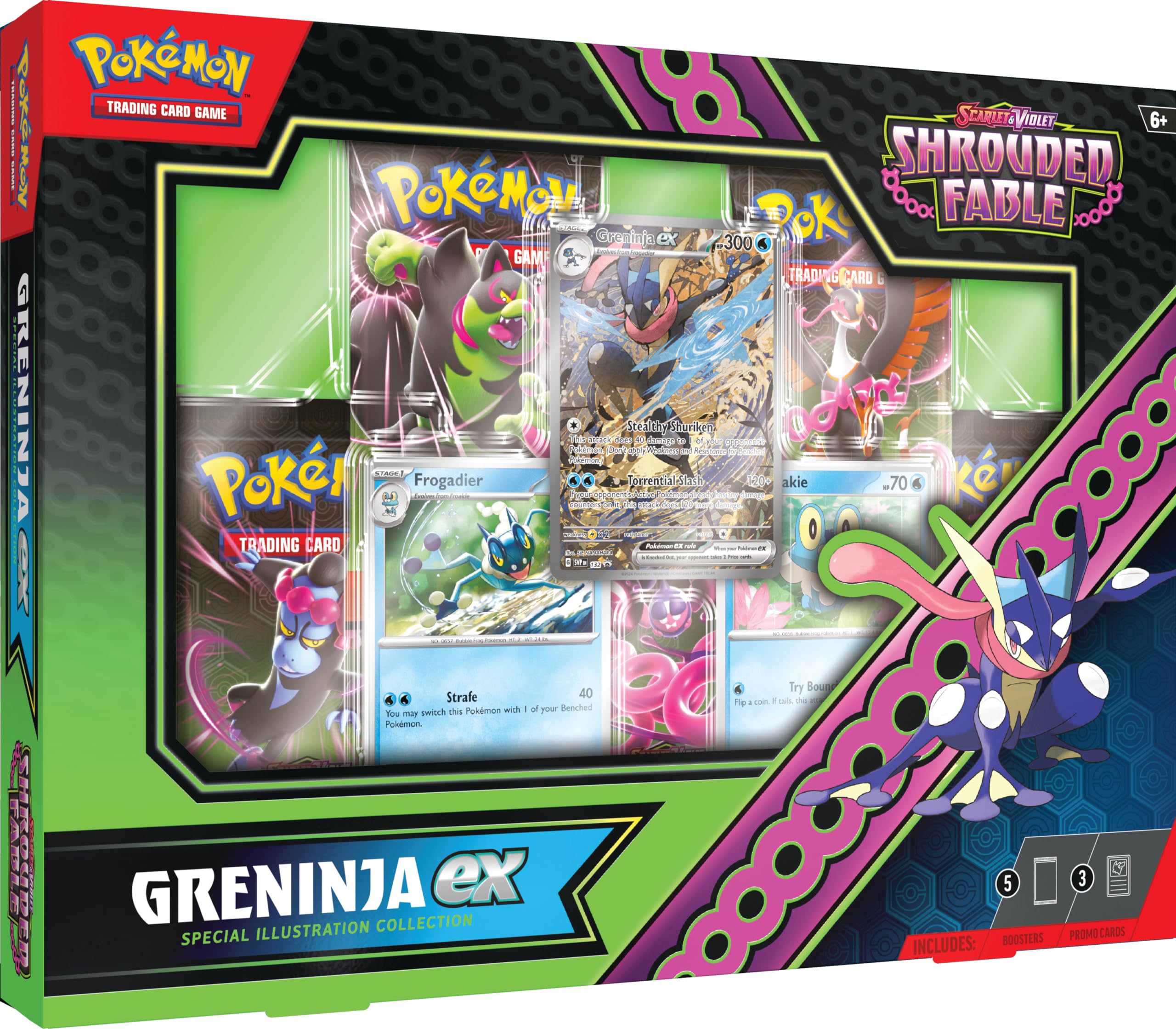 Pokémon Shrouded Fable Greninja ex promo—dynamic art for display and collection appeal