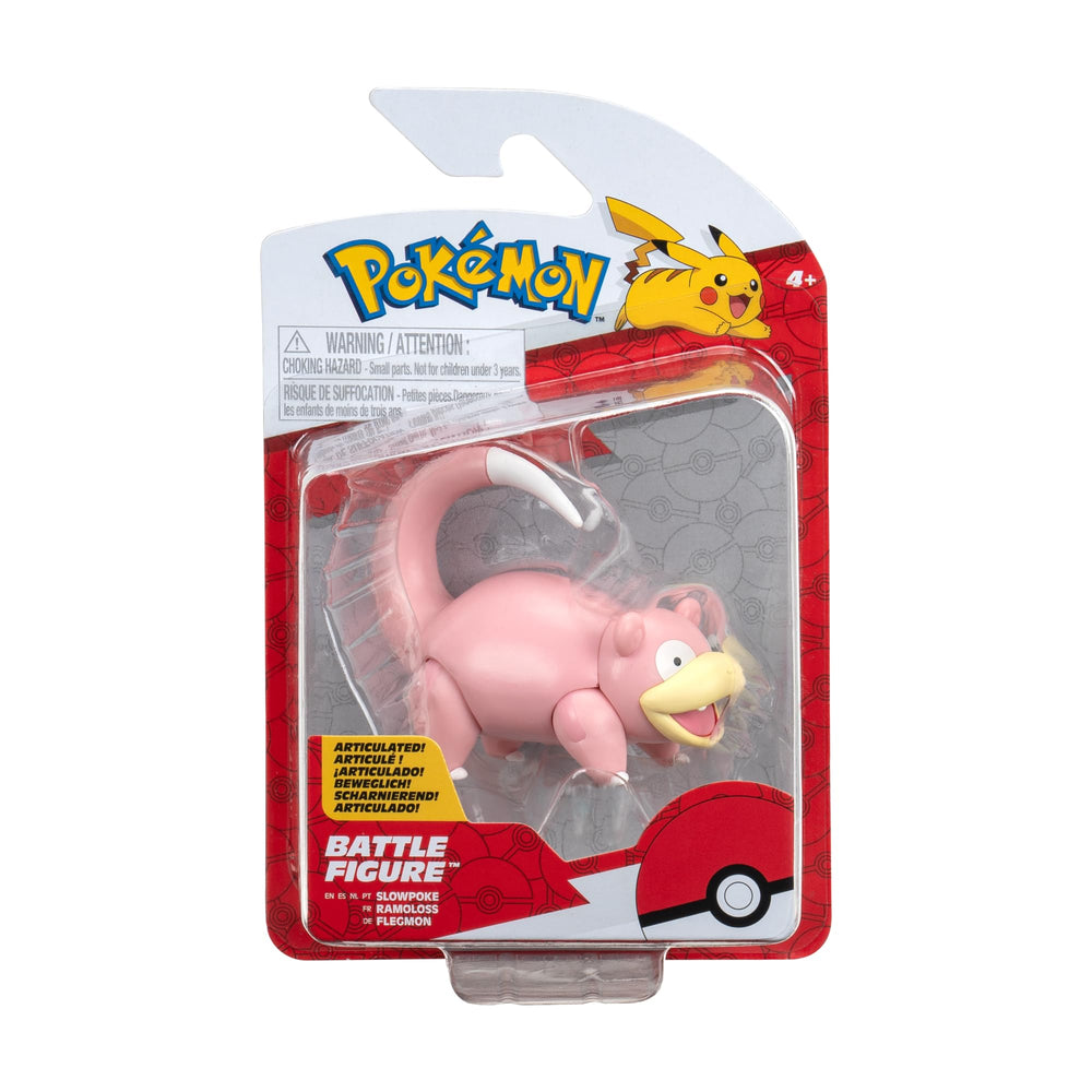 Pokemon Slowpoke 4.5-inch battle figure; ideal for action battles and display.