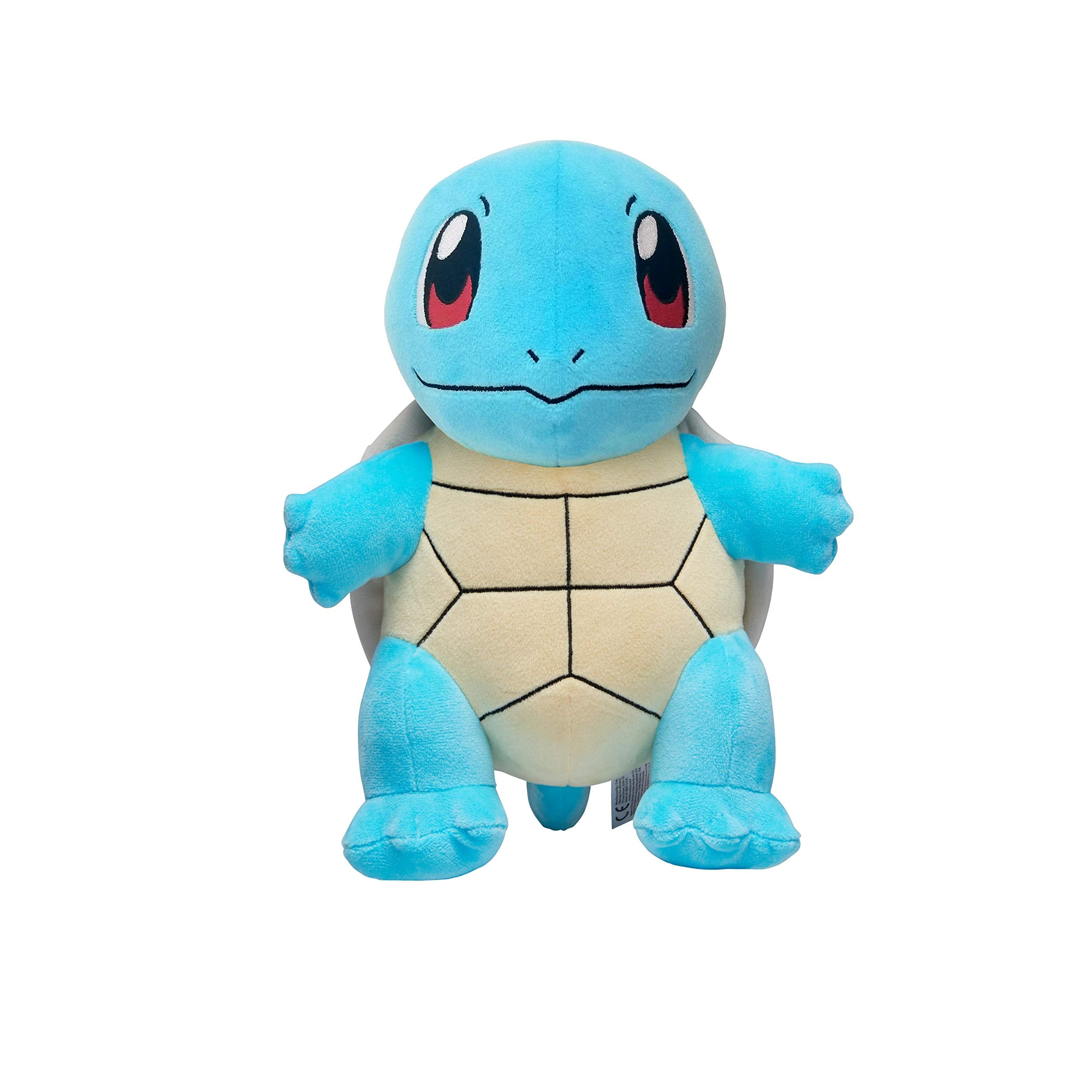 Pokémon Squirtle 12-inch plush front view, soft and huggable for kids