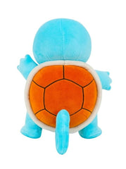 Pokemon Squirtle plush cuddly back view ready for bedtime stories and travel