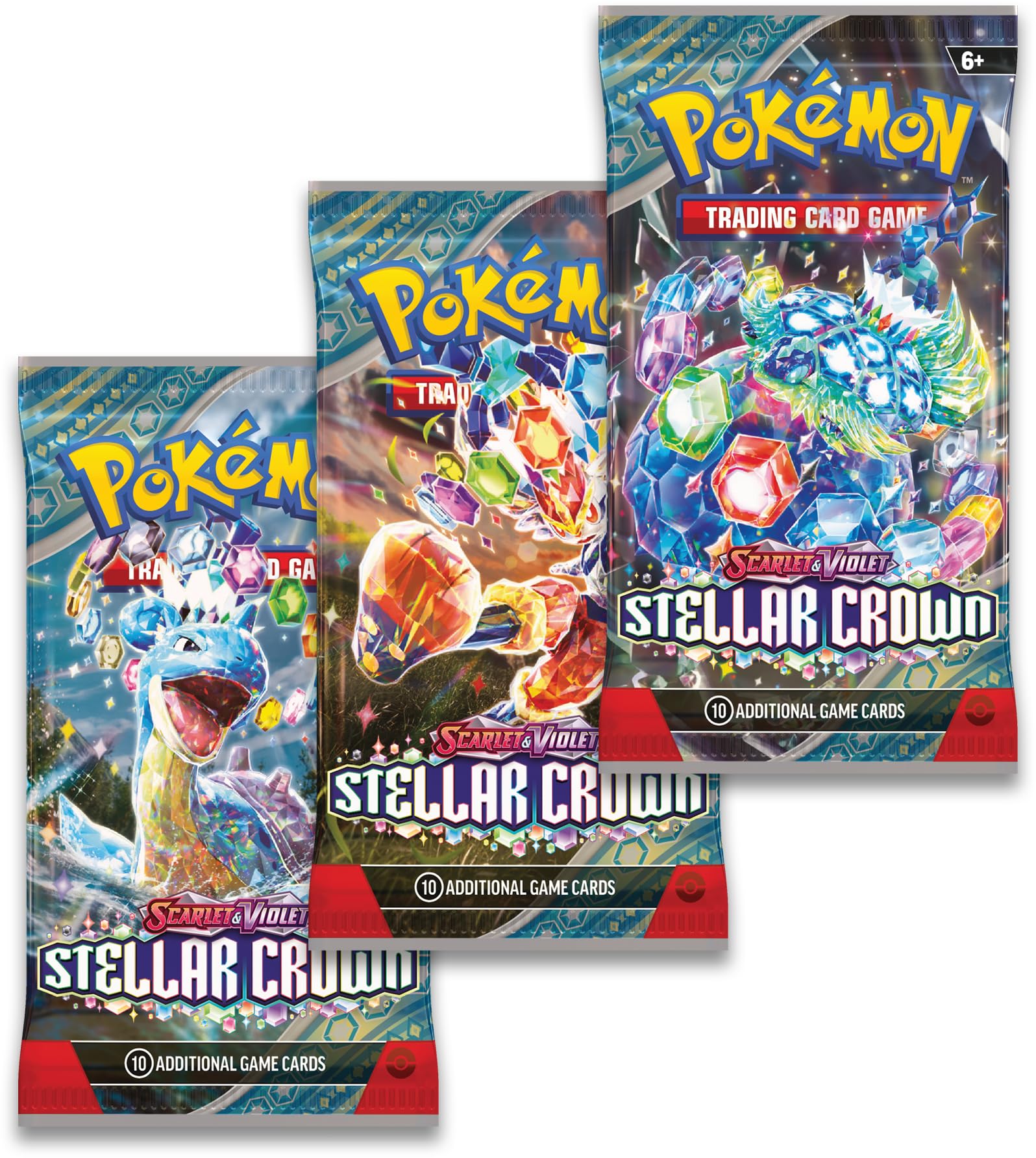 Front blister display showing Latias promo and three booster packs for quick unboxing