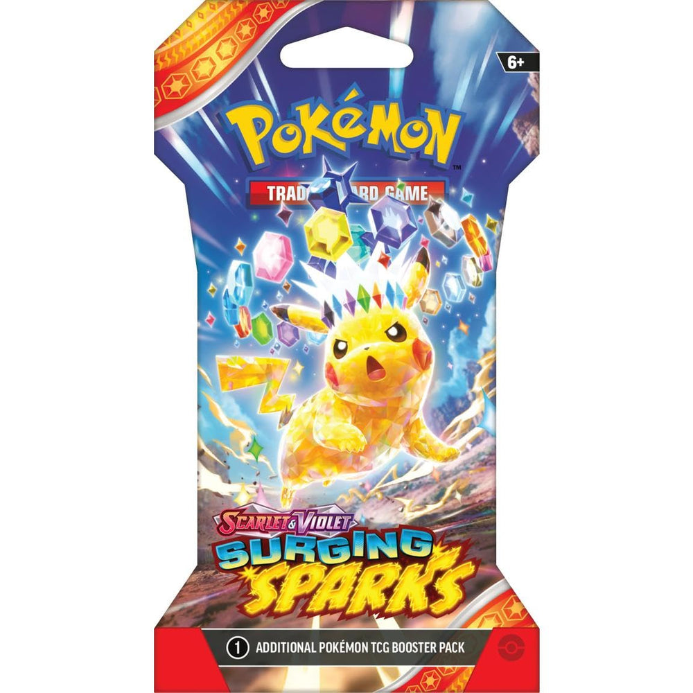 Stellar Terra ex artwork enhances collector appeal in the Surging Sparks set.
