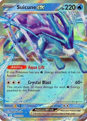 Pokemon Suicune ex holo-foil trading card for display and collection