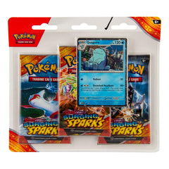 Pokémon Surging Sparks boosters pack featuring Quagsire artwork for booster-ready battles.