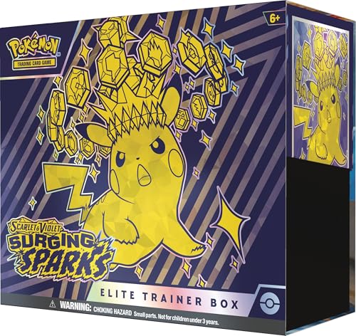Pokémon Surging Sparks sleeves protect your deck while showcasing dynamic art.