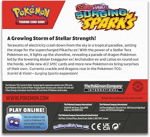 Pokémon Surging Sparks ex cards showcase dramatic art for deck-building inspiration