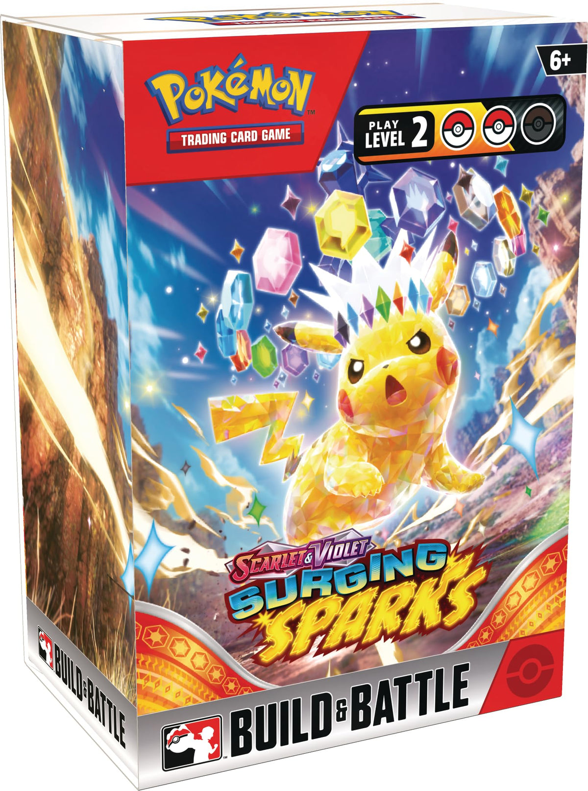 Pokémon Surging Sparks foil promo card with vibrant artwork for collectors