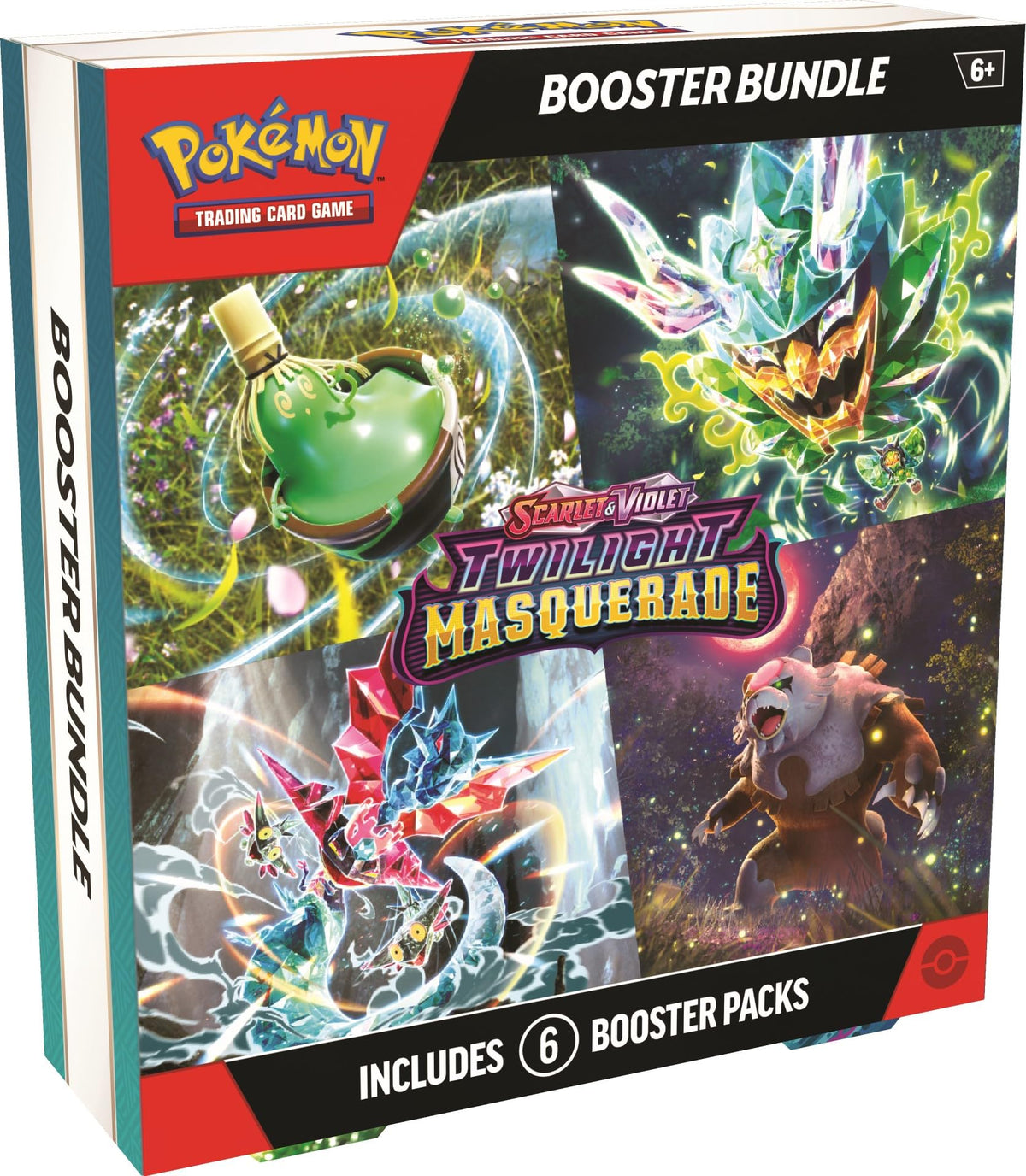 Pokemon SV6 Twilight Masquerade booster bundle cover with vibrant art boosts collector appeal.