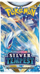 Pokemon Sword and Shield Silver Tempest booster pack for expanding your card collection.