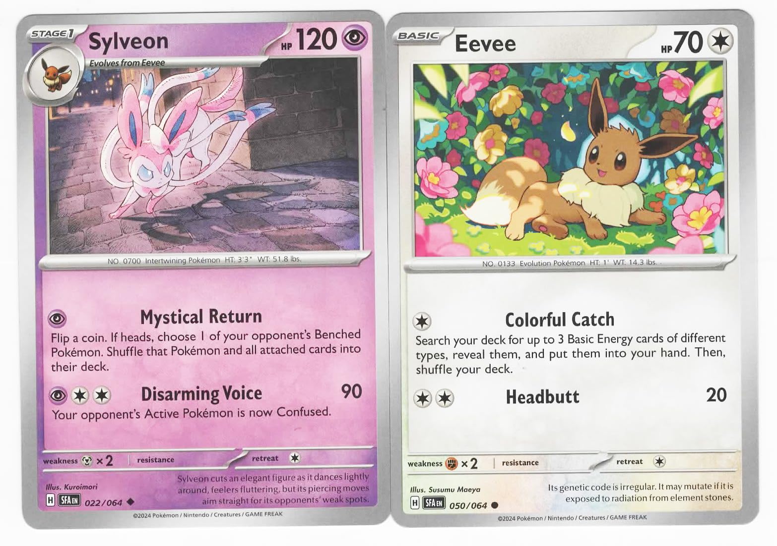 Pokemon Sylveon Eevee Shrouded Fable card, ideal for collection and display