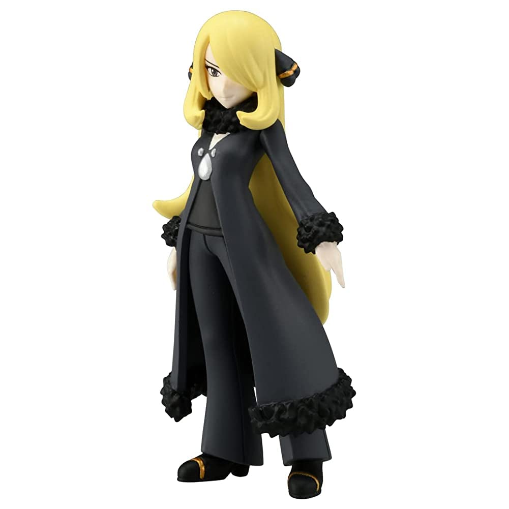 Pokemon Takara Tomy Cynthia figure ready for display and collection.