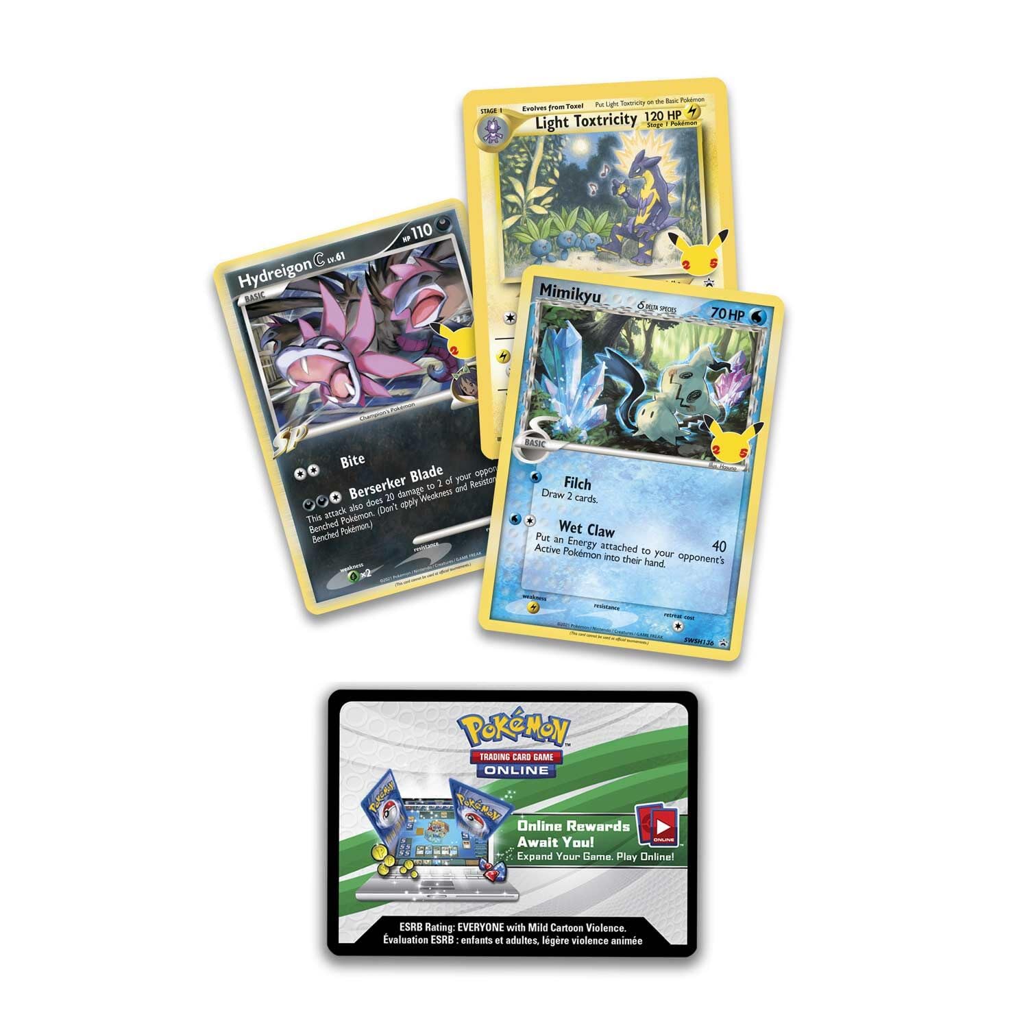 Pokemon TCG 25th Anniversary Collector Chest contents: booster packs, promos, and accessories