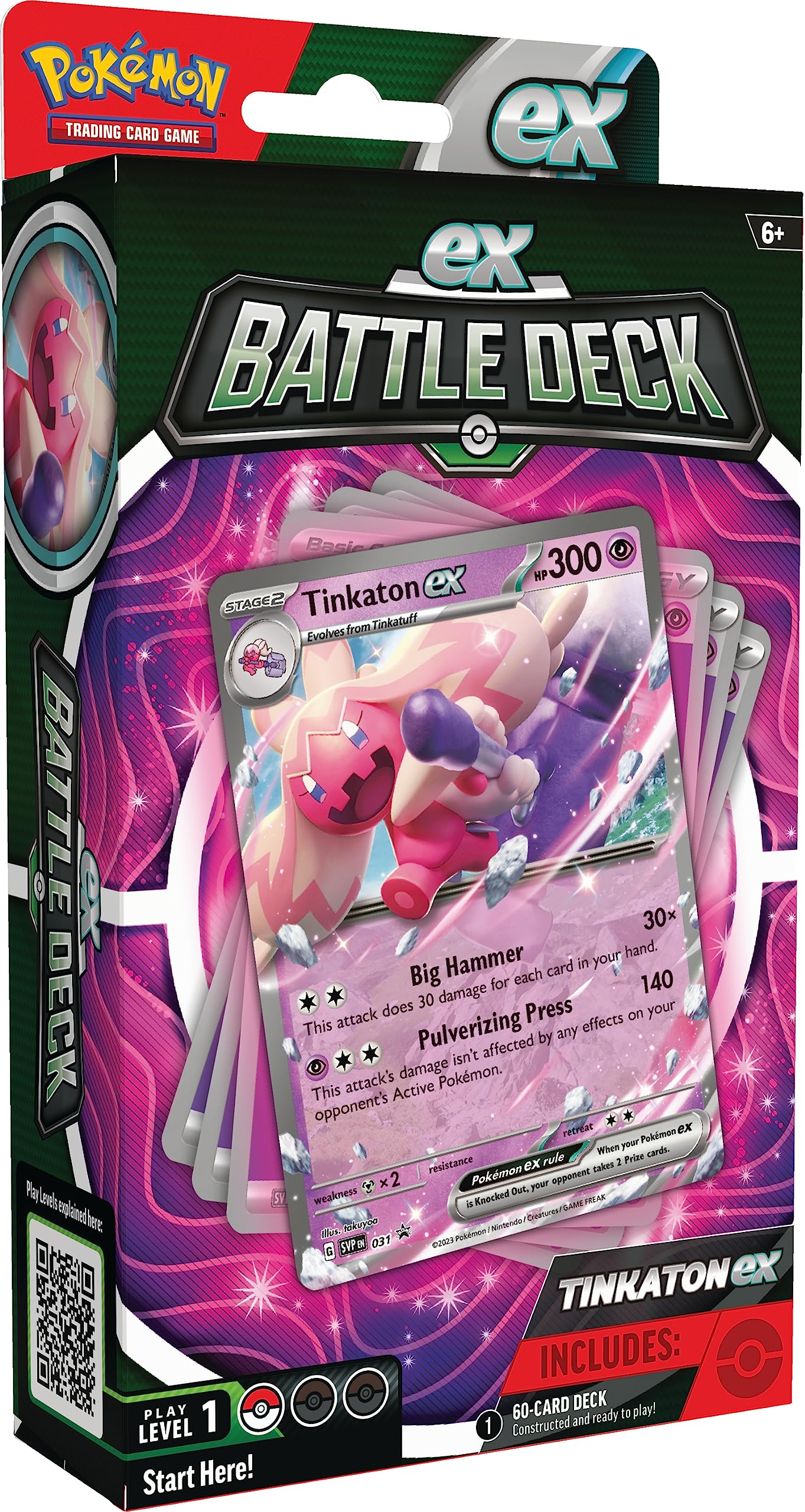 Pokemon TCG Battle Deck with Tinkaton ex hammer for quick battles