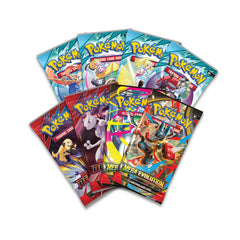 Eight booster packs invite fresh cards for deck building and strategy.
