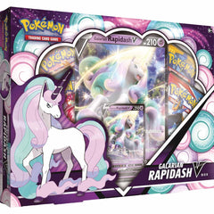 Pokémon Galarian Rapidash V promo card with foil art for collection and battle-ready appeal