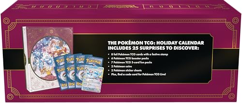 Pokémon TCG Holiday Calendar 2025 booster packs, great for expanding your collection.