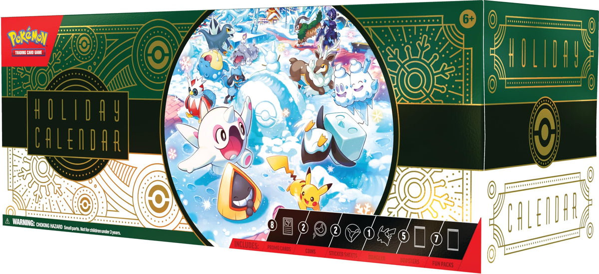 Pokemon TCG Holiday Calendar foil cards add festive flair to your collection.