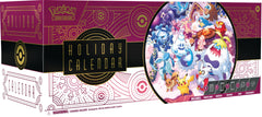 Pokémon TCG Holiday Calendar 2025 foil cards with festive stamp, ideal for display and trading.