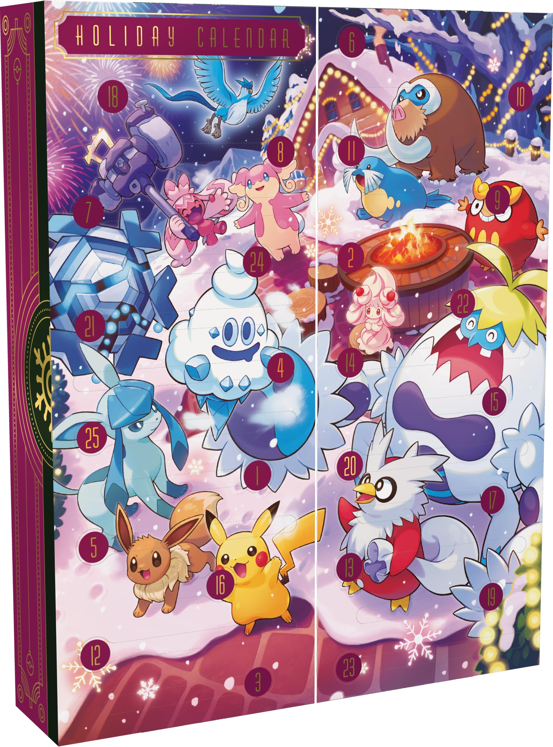 Pokémon TCG Holiday Calendar 2025 sticker sheets, collectible artwork for your binder.