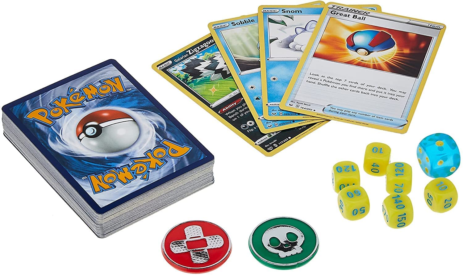 Deck box and accessories arranged for easy transport to games.