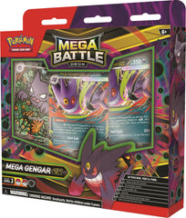 Pokémon TCG Mega Gengar ex deck box protects cards during transport.