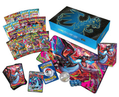 Mega Charizard X sleeves protect cards during battles and storage