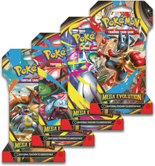 Pokémon TCG Mega Evolution booster pack front view highlights exciting cards for collectors and players.