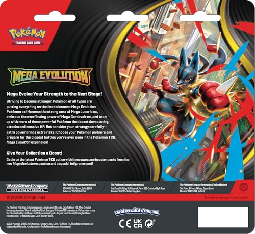Pokémon TCG Mega Evolutions 1 booster blister design varies for collectible packaging