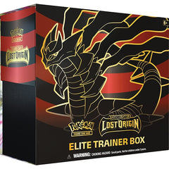 Pokemon TCG SAS11 Lost Origin Elite Trainer Box front image with Giratina sleeves for premium protection.
