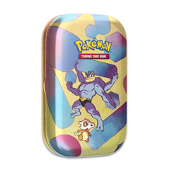 Pokémon TCG 151 Mini Tin booster packs featuring Machamp and Cubone for new card collection
