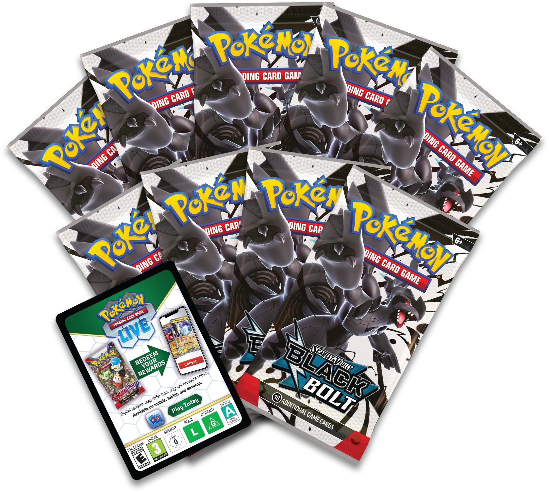 Pokemon TCG Scarlet & Violet Black Bolt ETB competition-legal coin-flip die for fair resolutions.