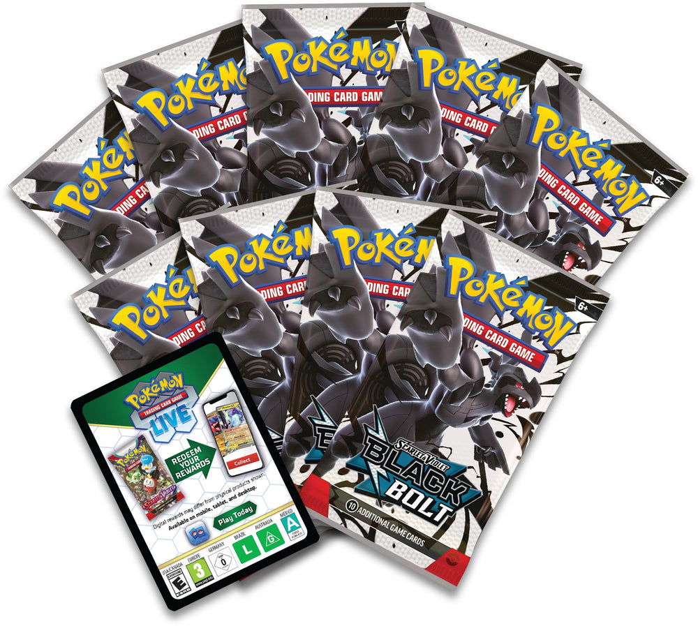 Pokemon TCG Scarlet & Violet Black Bolt ETB competition-legal coin-flip die for fair resolutions.