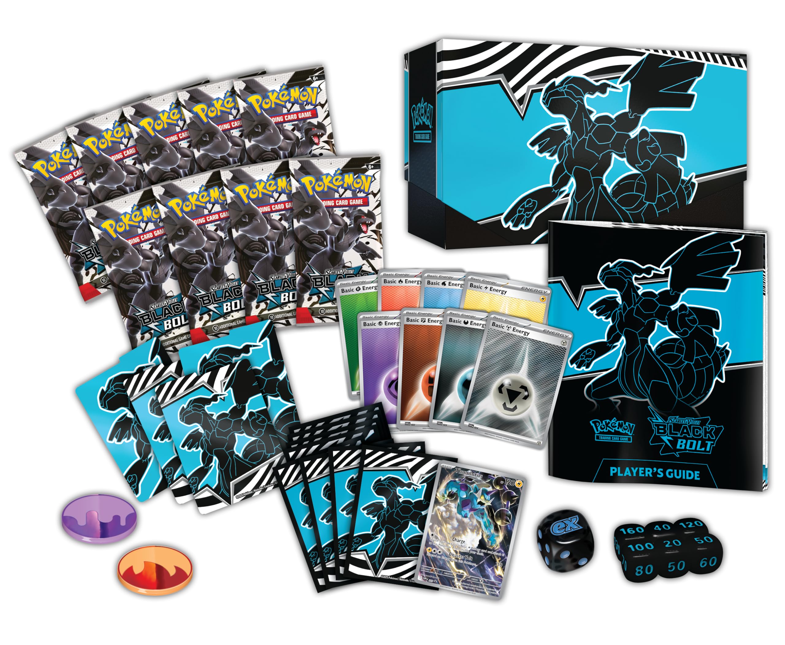 Pokemon TCG Scarlet & Violet Black Bolt ETB 65-card sleeves keep decks protected and organized.