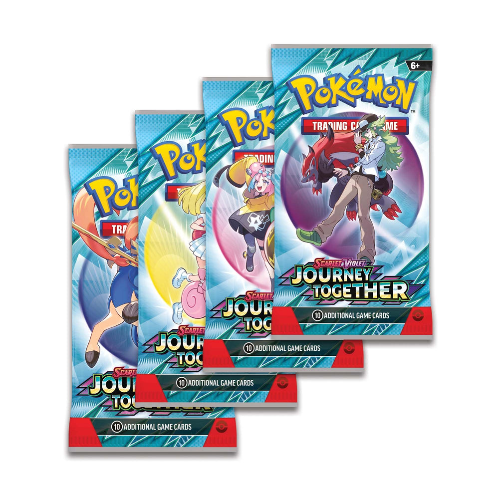 Pokemon TCG Journey Together booster packs display for collectors