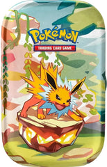 Pokemon TCG Scarlet & Violet mini tin front view, portable collectible for fans
